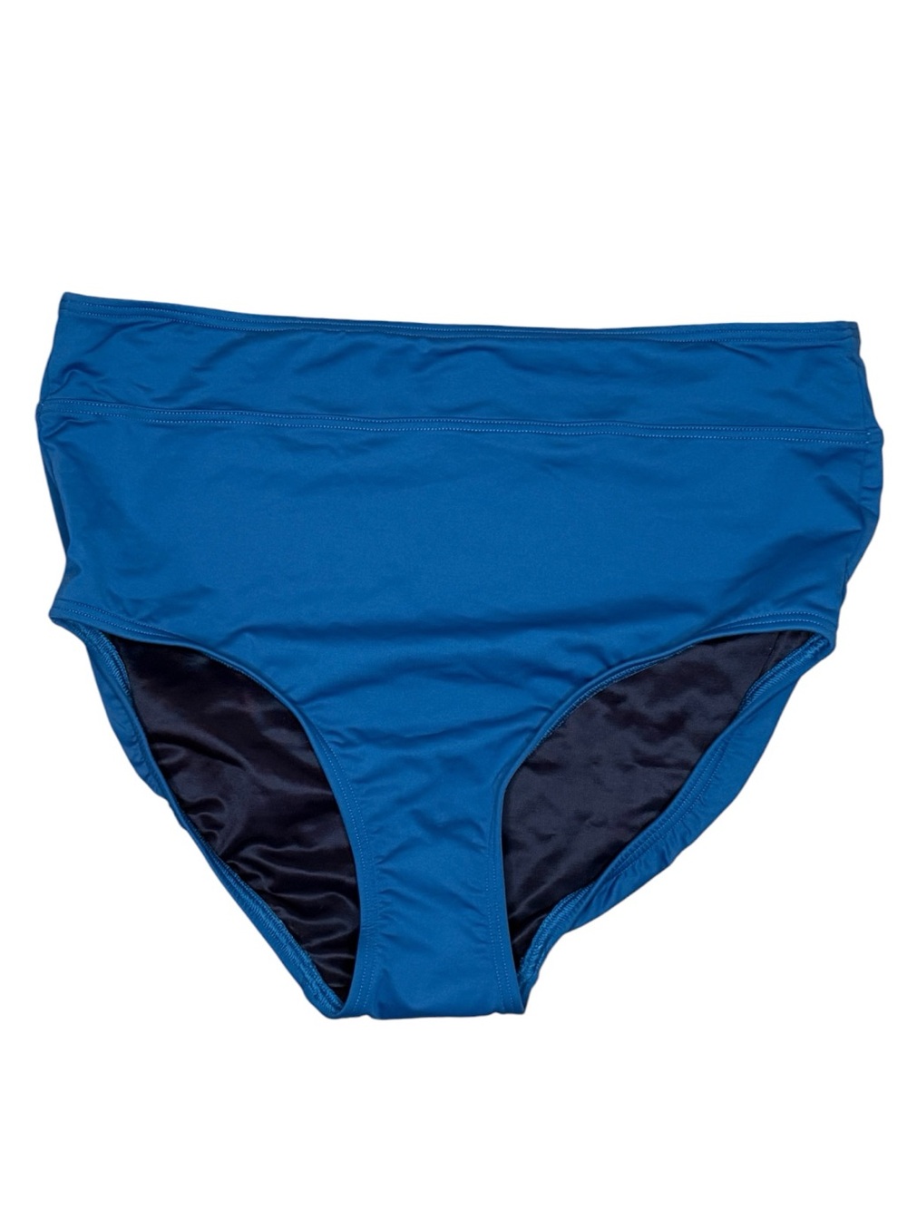 Land’s End High Waisted Bikini Bottoms Baltic Teal Size 10 Excellent Condition